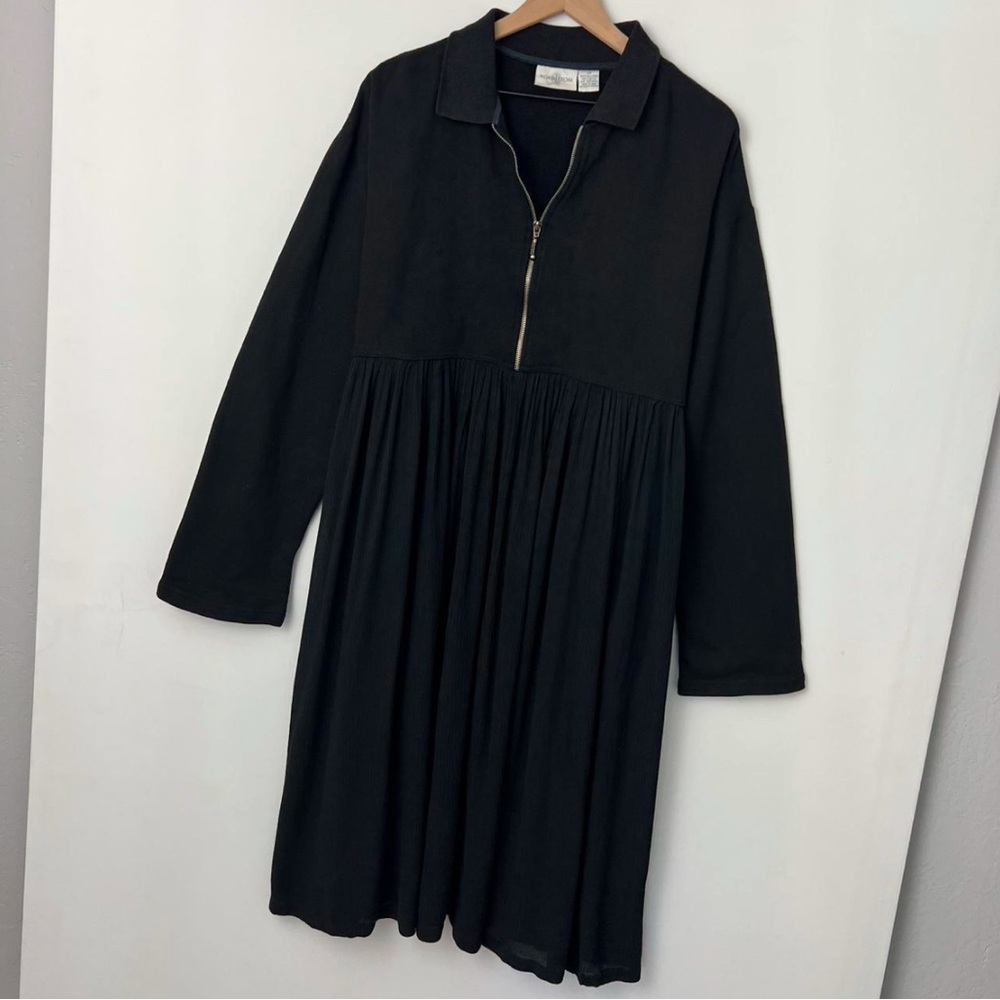 Nordstrom Black Vintage Cotton Midi Dress Size XXL